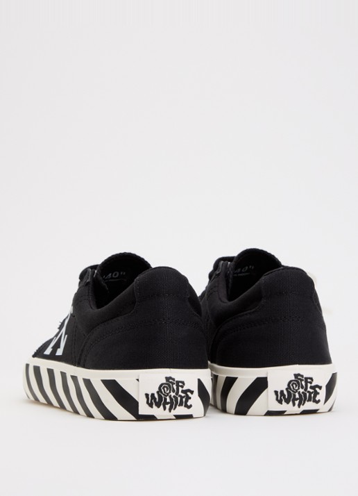 Off-White Vulcanized Undercut sneaker met logo - achterkant 5 zwart