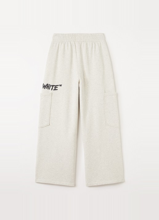 Off-White Wide fit joggingbroek met logo - voorkant 2 grijsmele