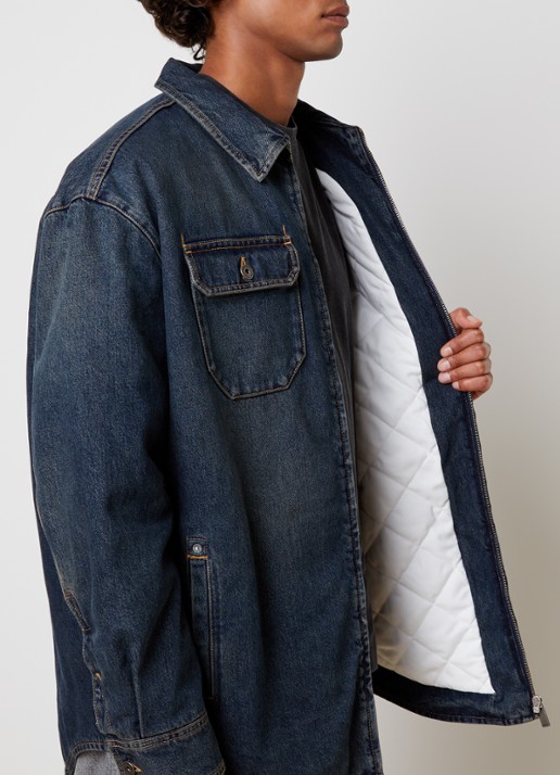 Off-White Workwear comfort fit overshirt van denim - detail 2 indigo