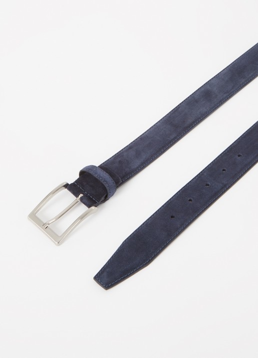 Officine Napoli 2035 riem van suède - detail 2 blauw