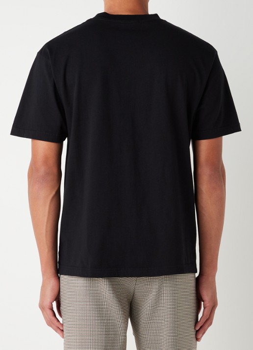 OLAF Block T-shirt van katoen met logo - achterkant zwart