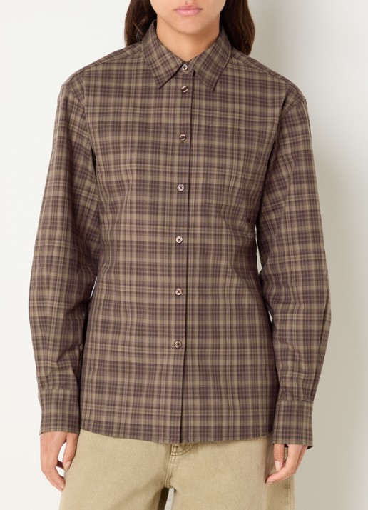 OLAF Blouse met ruitdesin