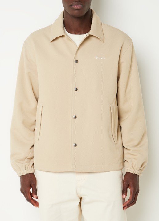 OLAF Coach jack met logo- en backprint  - achterkant 3 beige
