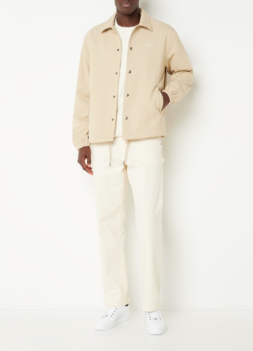 OLAF Coach jack met logo- en backprint  - voorkant 2 beige