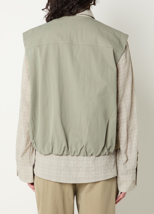 OLAF Gilet met logo en steekzakken - achterkant 4 khaki