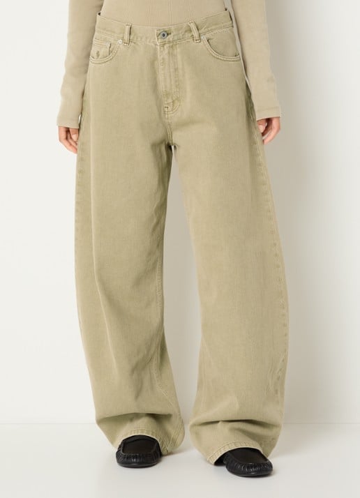 OLAF High waist wide leg jeans met gekleurde wassing