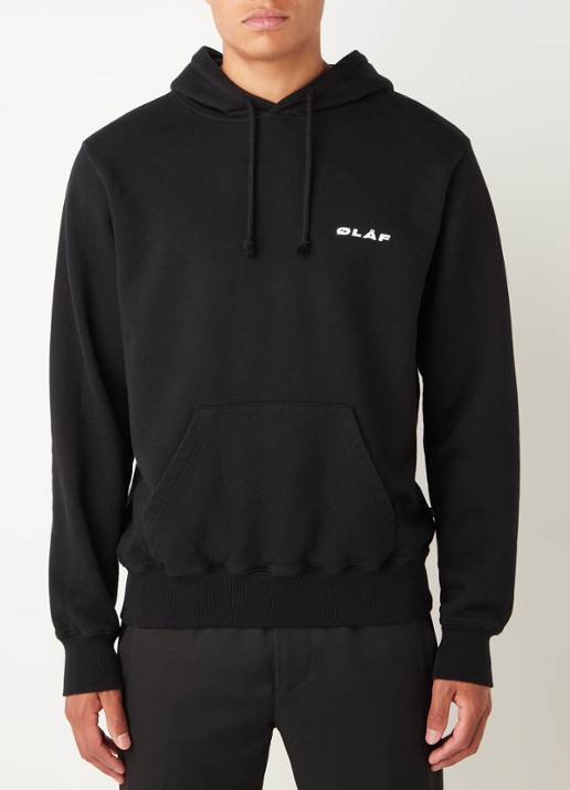 OLAF Hoodie met logo - detail 4 zwart