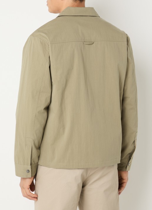 OLAF Jack met logo en steekzakken - achterkant 3 khaki