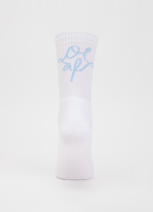 OLAF Monogram sokken met logo - voorkant 3 wit