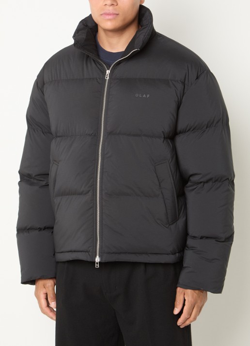 OLAF Puffer jack met ritszakken en logo