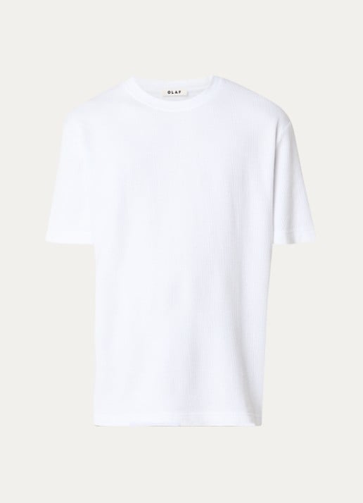 OLAF Ribbed T-shirt met ronde hals