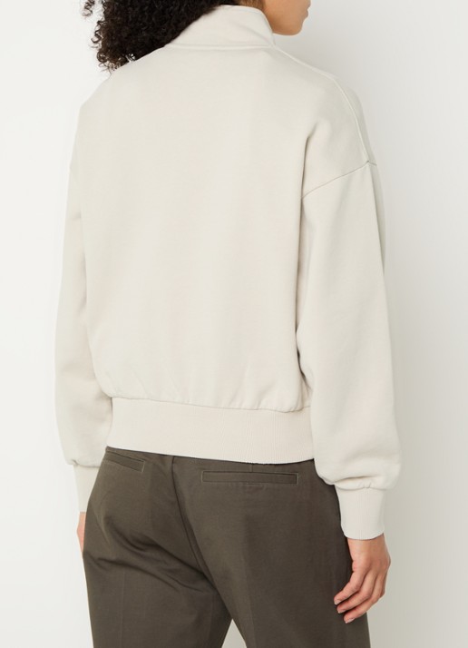 OLAF Sweater met logoborduring - achterkant 2 beige