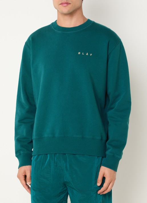 OLAF Sweater met print - achterkant 4 zeegroen
