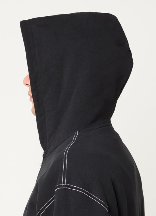 OLAF Sweatvest met capuchon en logo - detail 3 zwart