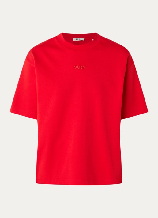 OLAF T-shirt met logo - voorkant 3 rood