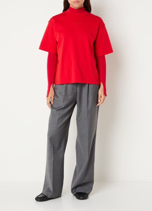 OLAF T-shirt met logo - voorkant 4 rood