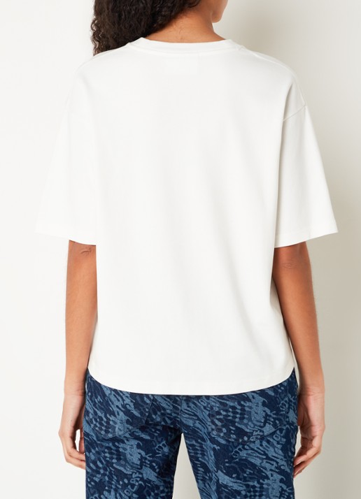 OLAF T-shirt met logoborduring - achterkant 2 wit