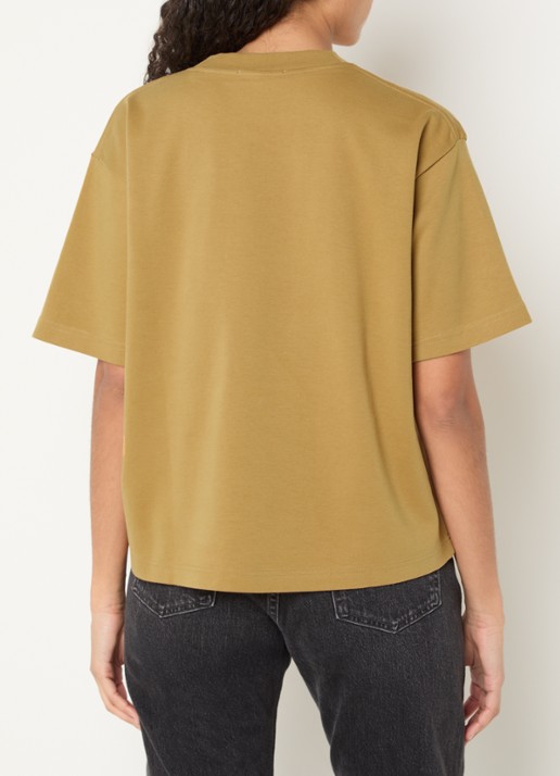 OLAF T-shirt met logoborduring - achterkant 2 camel