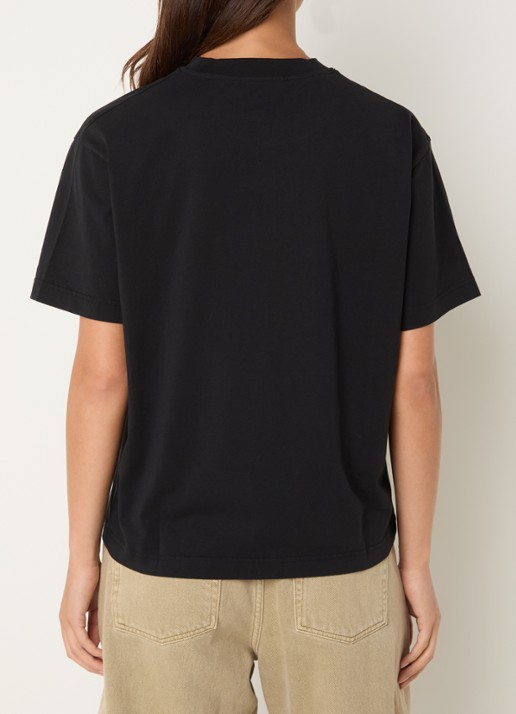 OLAF T-shirt met logoborduring - achterkant 3 zwart