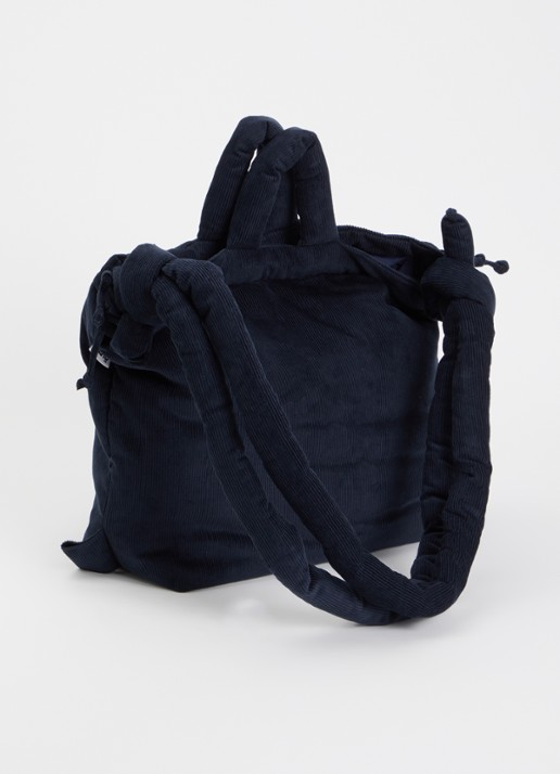 Ölend Ona gewatteerde crossbodytas van corduroy - achterkant 5 donkerblauw