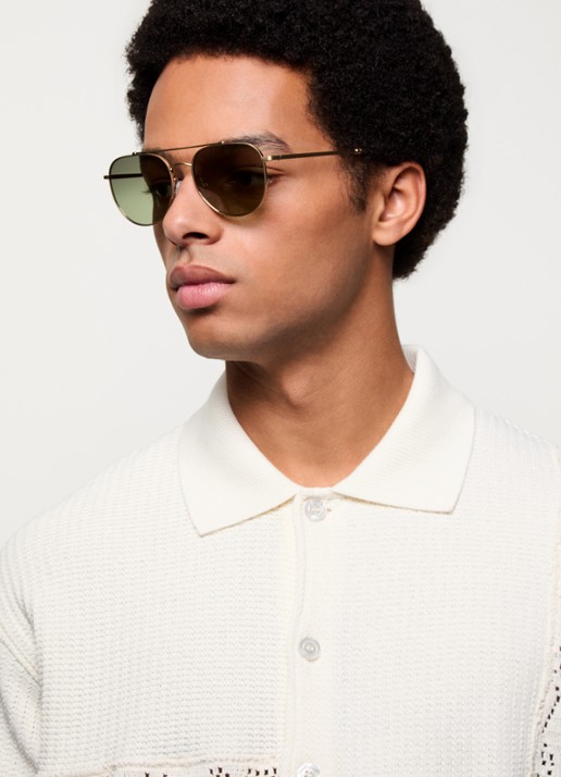 Oliver Peoples Piloten zonnebril OV1346S - voorkant 2 goud