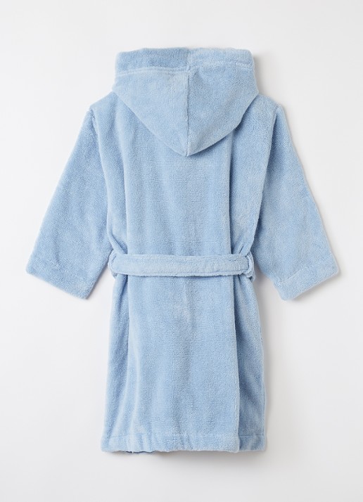 Olivier Desforges Alizee badjas van katoen - unisex - voorkant 3 lichtblauw