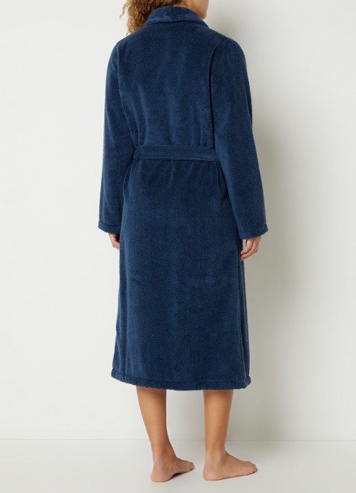Olivier Desforges Alizee badjas van katoen - unisex - achterkant diepzwart