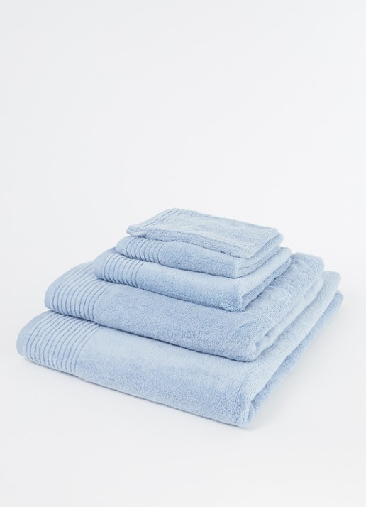 Olivier Desforges Alizee badlaken - 450 gr/m² - 100 x 150 cm - voorkant 2 lichtblauw