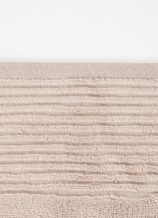 Olivier Desforges Alizee badlaken - 450 gr/m² - 100 x 150 cm - detail taupe