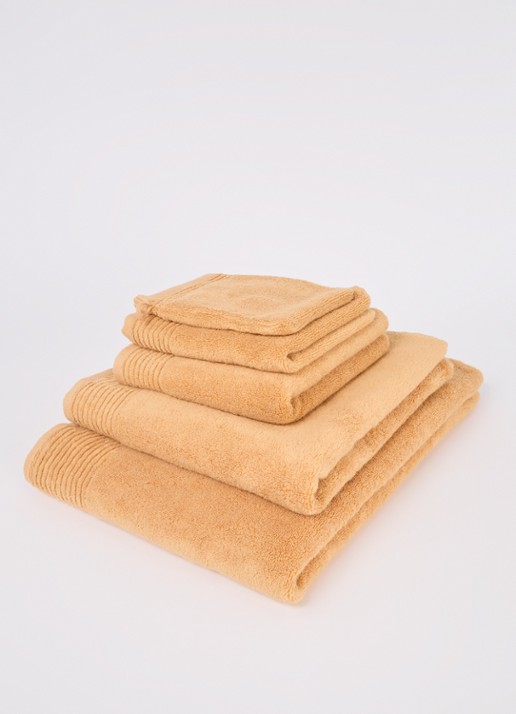 Olivier Desforges Alizee badlaken - 450 gr/m² - 100 x 150 cm - voorkant 3 abrikoos