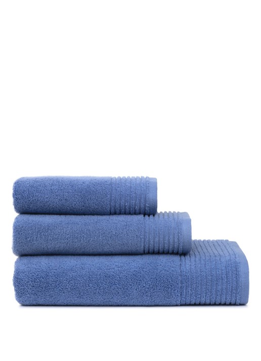 Olivier Desforges Alizee badlaken - 450 gr/m² - 100 x 150 cm - detail blauw