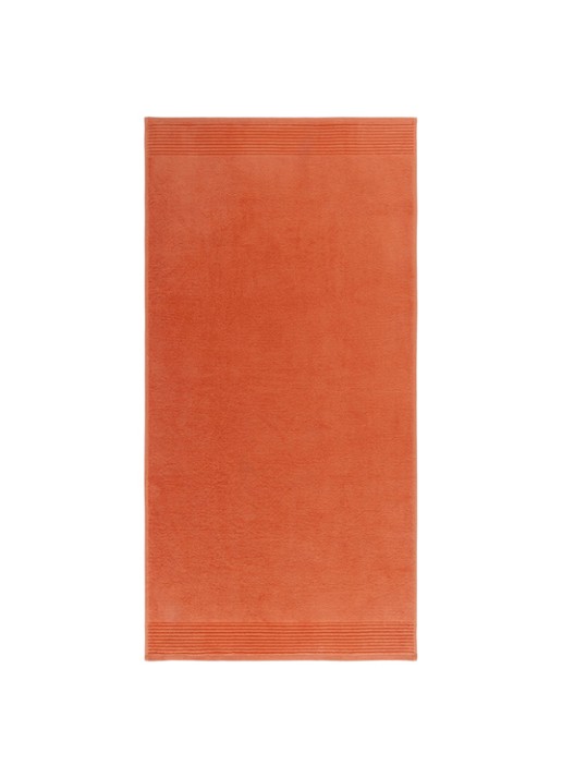 Olivier Desforges Alizee badlaken van katoen 450 gr/m2 - 70 x 140 cm - voorkant 4 vuurrood