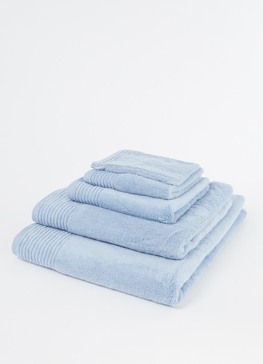 Olivier Desforges Alizee gastendoek - 450 gr/m² - 40 x 60 cm - voorkant 3 lichtblauw