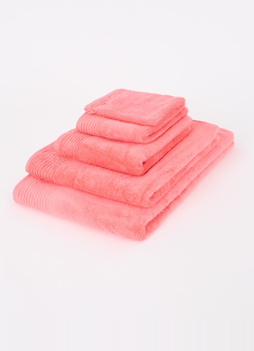 Olivier Desforges Alizee gastendoek - 450 gr/m² - 40 x 60 cm - voorkant 3 koraalroze