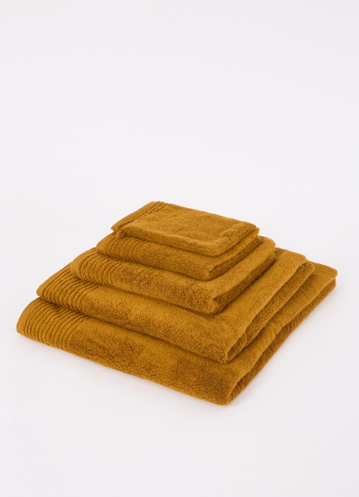 Olivier Desforges Alizee gastendoek - 450 gr/m² - 40 x 60 cm - voorkant 3 mosterd