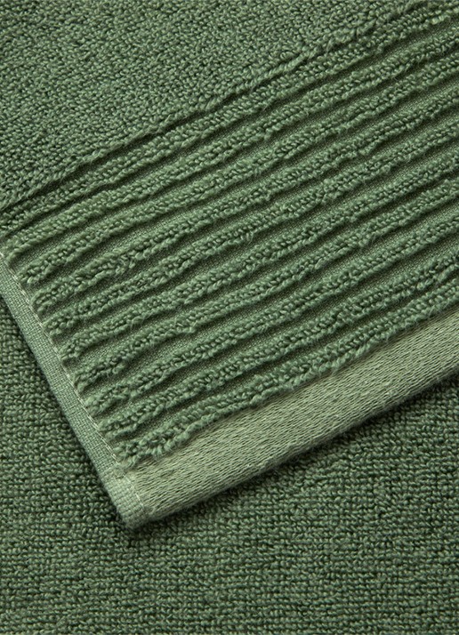 Olivier Desforges Alizee gastendoek - 450 gr/m² - 40 x 60 cm - voorkant 4 olijfgroen