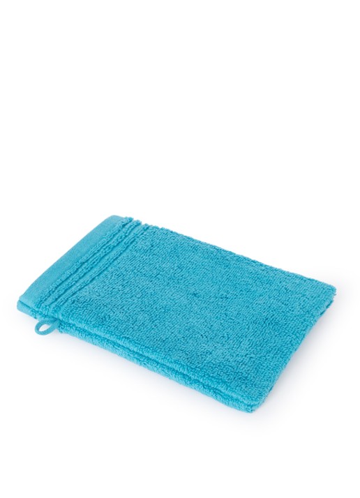 Olivier Desforges Alizee washand - 885 gr/m2 - 15 x 21 cm - voorkant aquablauw