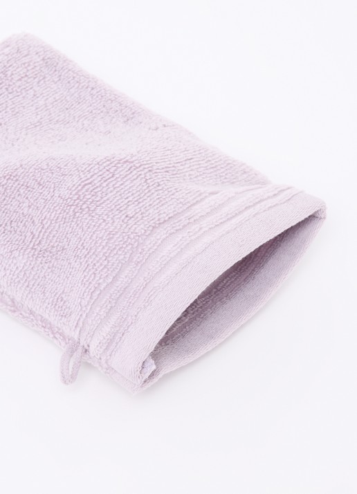 Olivier Desforges Alizee washand - 885 gr/m2 - 15 x 21 cm - detail lila