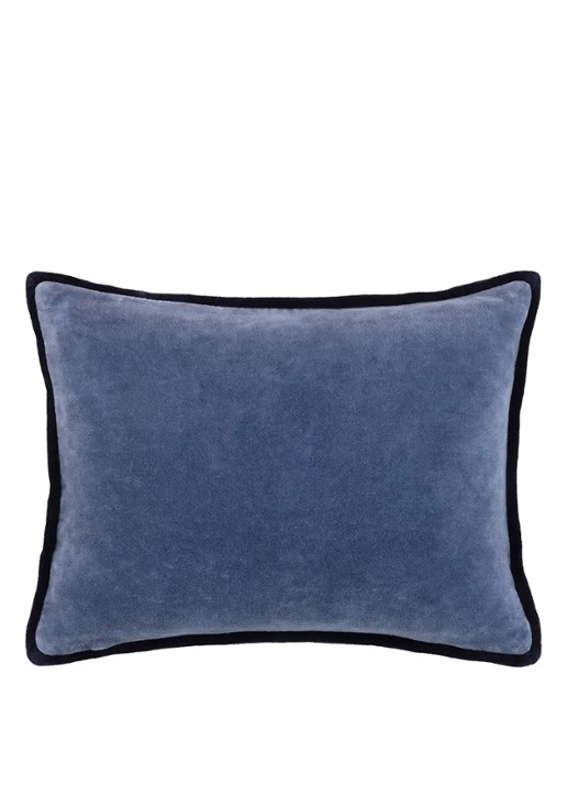 Olivier Desforges Amora sierkussenhoes 30 x 40 cm - achterkant blauw