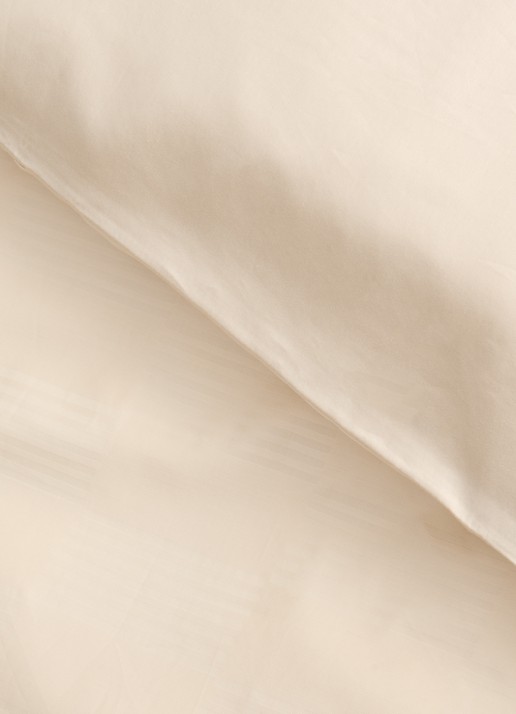 Olivier Desforges Damier dekbedovertrek van katoensatijn 300TC - exclusief kussenslopen  - detail 3 creme
