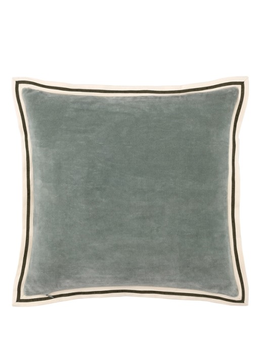 Olivier Desforges Galons sierkussenhoes 45 x 45 cm - voorkant 2 grijs