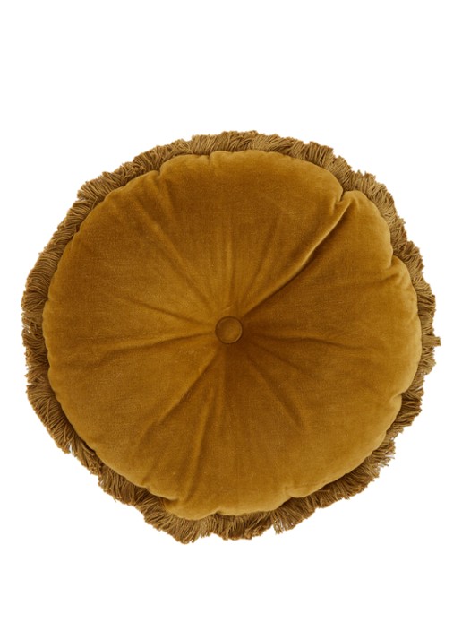 Olivier Desforges Romulus sierkussen Ø45 cm - voorkant 3 khaki