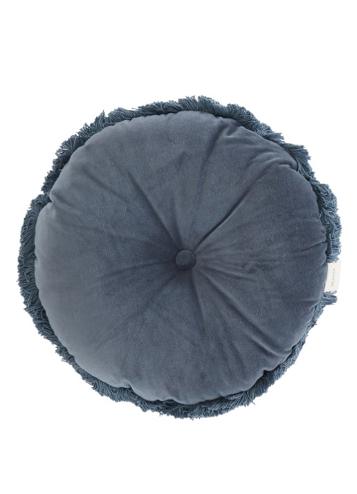 Olivier Desforges Romulus sierkussen Ø45 cm - voorkant 3 donkerblauw