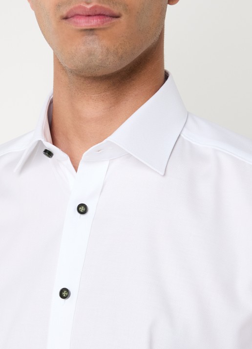 Olymp Level 5 body fit strijkvrij overhemd - detail 3 wit