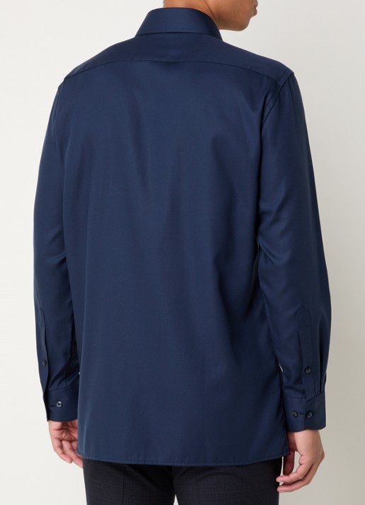 Olymp Luxor modern fit overhemd met borstzak - achterkant 3 donkerblauw