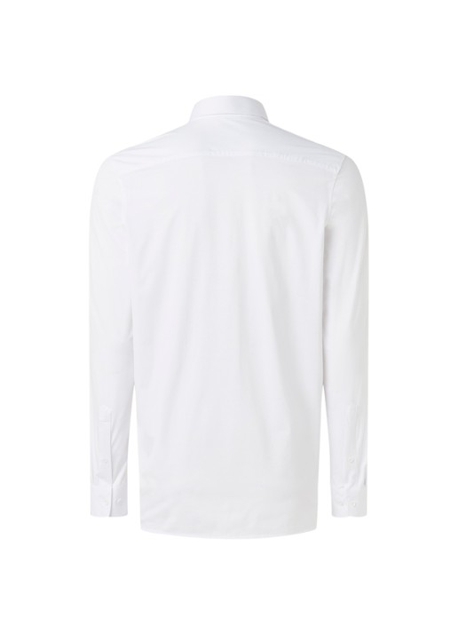 Olymp Luxor modern fit overhemd van jersey   - achterkant wit