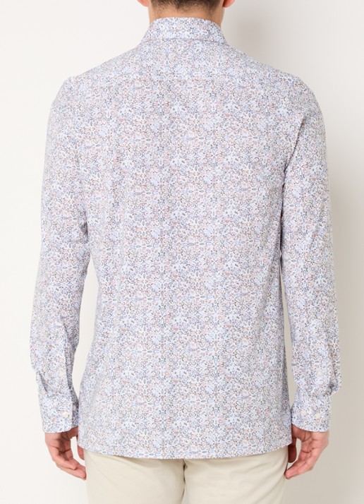 Olymp Luxor regular fit overhemd met stretch - achterkant 5 lichtblauw