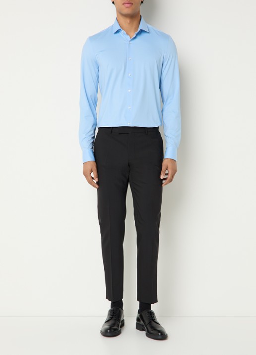 Olymp Slim fit overhemd met cut away kraag - voorkant 3 lichtblauw