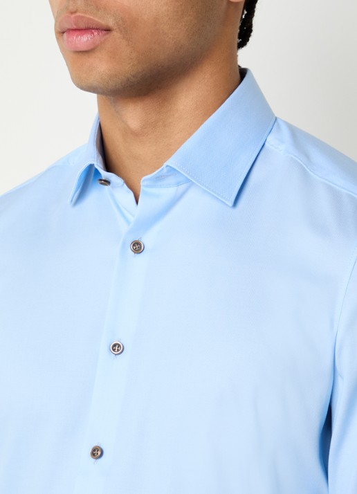 Olymp Slim fit overhemd met kent kraag - detail 3 lichtblauw