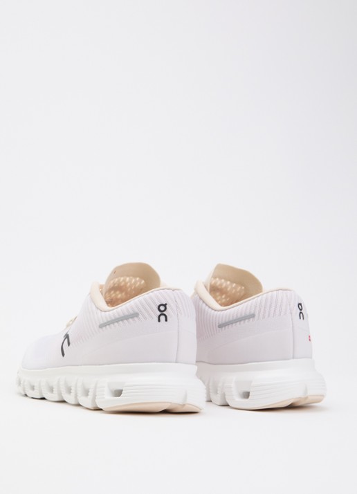 On Cloud 6 Push sportschoen van mesh met logo  - achterkant 2 zand